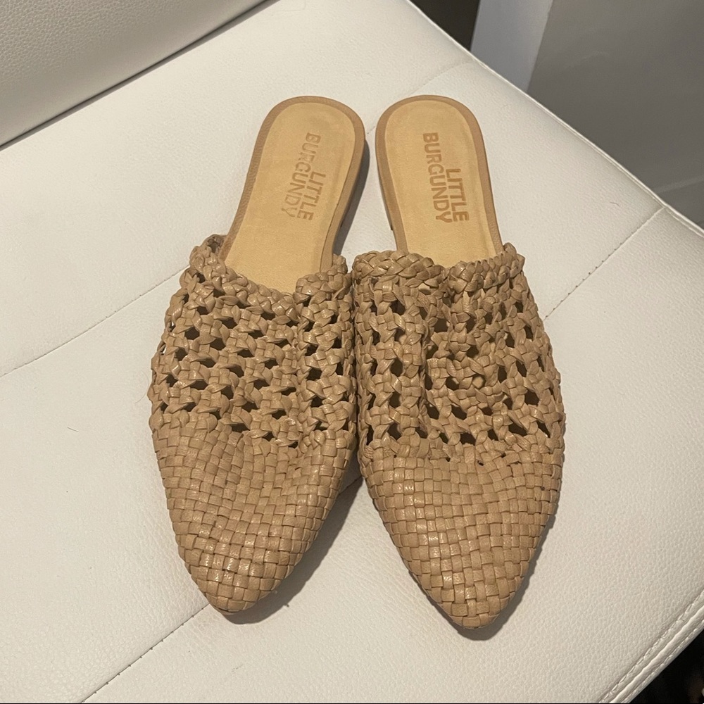Nude mules size 7.5 never worn (runs small, would fit a normal size 6-6.5)